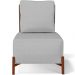 Kit 02 Poltronas Decorativas Sala de Estar Living Hungria L02 Couríssimo Marrom Linho Cinza - Lyam