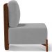 Kit 02 Poltronas Decorativas Sala de Estar Living Hungria L02 Couríssimo Marrom Suede Cinza - Lyam