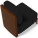 Kit 02 Poltronas Decorativas Sala de Estar Living Hungria L02 Couríssimo Marrom Suede Preto - Lyam