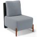 Kit 02 Poltronas Decorativas Sala de Estar Living Hungria L02 Couríssimo Preto Bouclê Cinza - Lyam