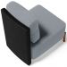 Kit 02 Poltronas Decorativas Sala de Estar Living Hungria L02 Couríssimo Preto Bouclê Cinza - Lyam