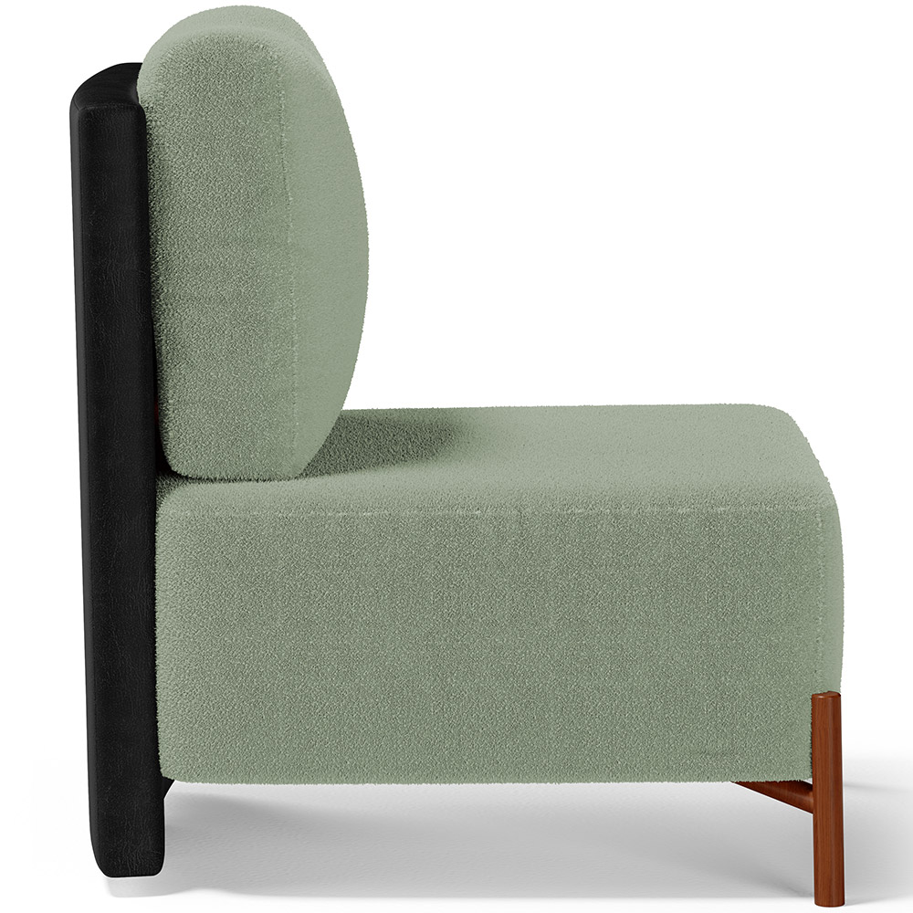 Kit 02 Poltronas Decorativas Sala de Estar Living Hungria L02 Couríssimo Preto Bouclê Oliva - Lyam