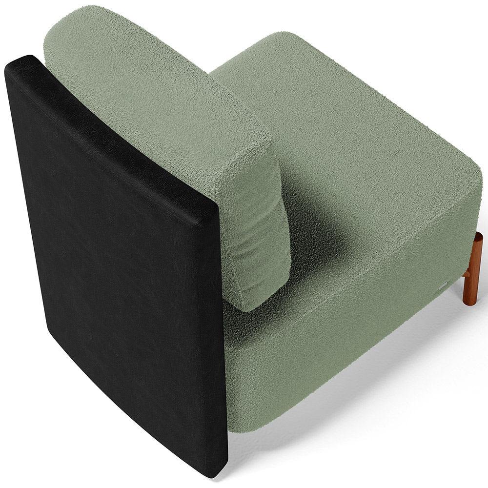 Kit 02 Poltronas Decorativas Sala de Estar Living Hungria L02 Couríssimo Preto Bouclê Oliva - Lyam