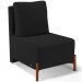 Kit 02 Poltronas Decorativas Sala de Estar Living Hungria L02 Couríssimo Preto Bouclê Preto - Lyam