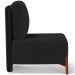 Kit 02 Poltronas Decorativas Sala de Estar Living Hungria L02 Couríssimo Preto Bouclê Preto - Lyam