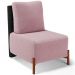 Kit 02 Poltronas Decorativas Sala de Estar Living Hungria L02 Couríssimo Preto Bouclê Rosê - Lyam