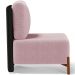 Kit 02 Poltronas Decorativas Sala de Estar Living Hungria L02 Couríssimo Preto Bouclê Rosê - Lyam