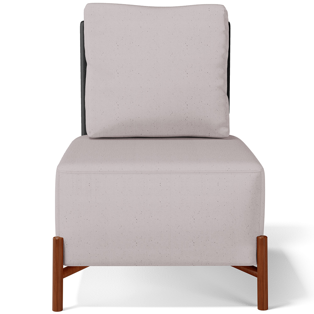 Kit 02 Poltronas Decorativas Sala de Estar Living Hungria L02 Couríssimo Preto Linho Bege - Lyam