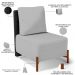 Kit 02 Poltronas Decorativas Sala de Estar Living Hungria L02 Couríssimo Preto Linho Cinza - Lyam