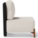 Kit 02 Poltronas Decorativas Sala de Estar Living Hungria L02 Couríssimo Preto Linho Cru - Lyam