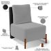 Kit 02 Poltronas Decorativas Sala de Estar Living Hungria L02 Couríssimo Preto Suede Cinza - Lyam