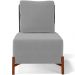 Kit 02 Poltronas Decorativas Sala de Estar Living Hungria L02 Couríssimo Preto Suede Cinza - Lyam