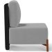 Kit 02 Poltronas Decorativas Sala de Estar Living Hungria L02 Couríssimo Preto Suede Cinza - Lyam