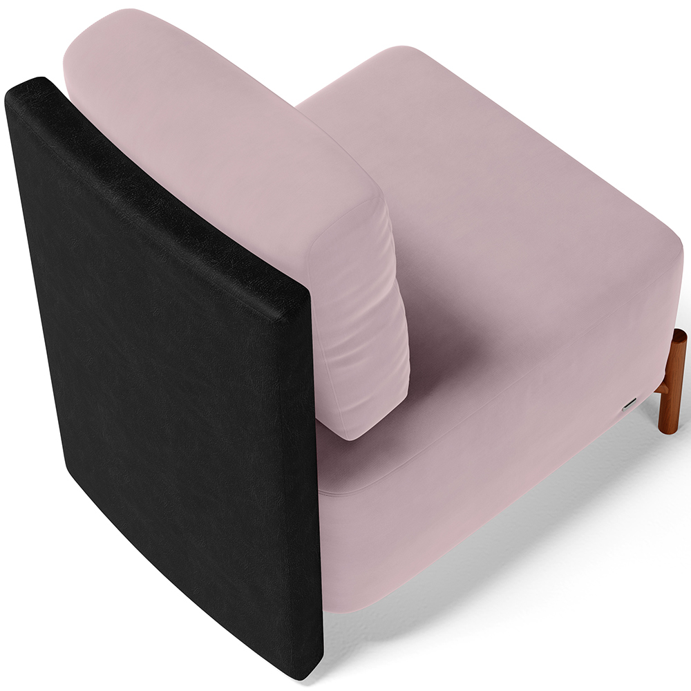 Kit 02 Poltronas Decorativas Sala de Estar Living Hungria L02 Couríssimo Preto Suede Rosê - Lyam