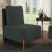 Kit 02 Poltronas Decorativas Sala de Estar Living Hungria L02 Couríssimo Preto Suede Verde Musgo - Lyam