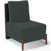 Kit 02 Poltronas Decorativas Sala de Estar Living Hungria L02 Couríssimo Preto Suede Verde Musgo - Lyam
