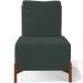 Kit 02 Poltronas Decorativas Sala de Estar Living Hungria L02 Couríssimo Preto Suede Verde Musgo - Lyam