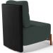 Kit 02 Poltronas Decorativas Sala de Estar Living Hungria L02 Couríssimo Preto Suede Verde Musgo - Lyam