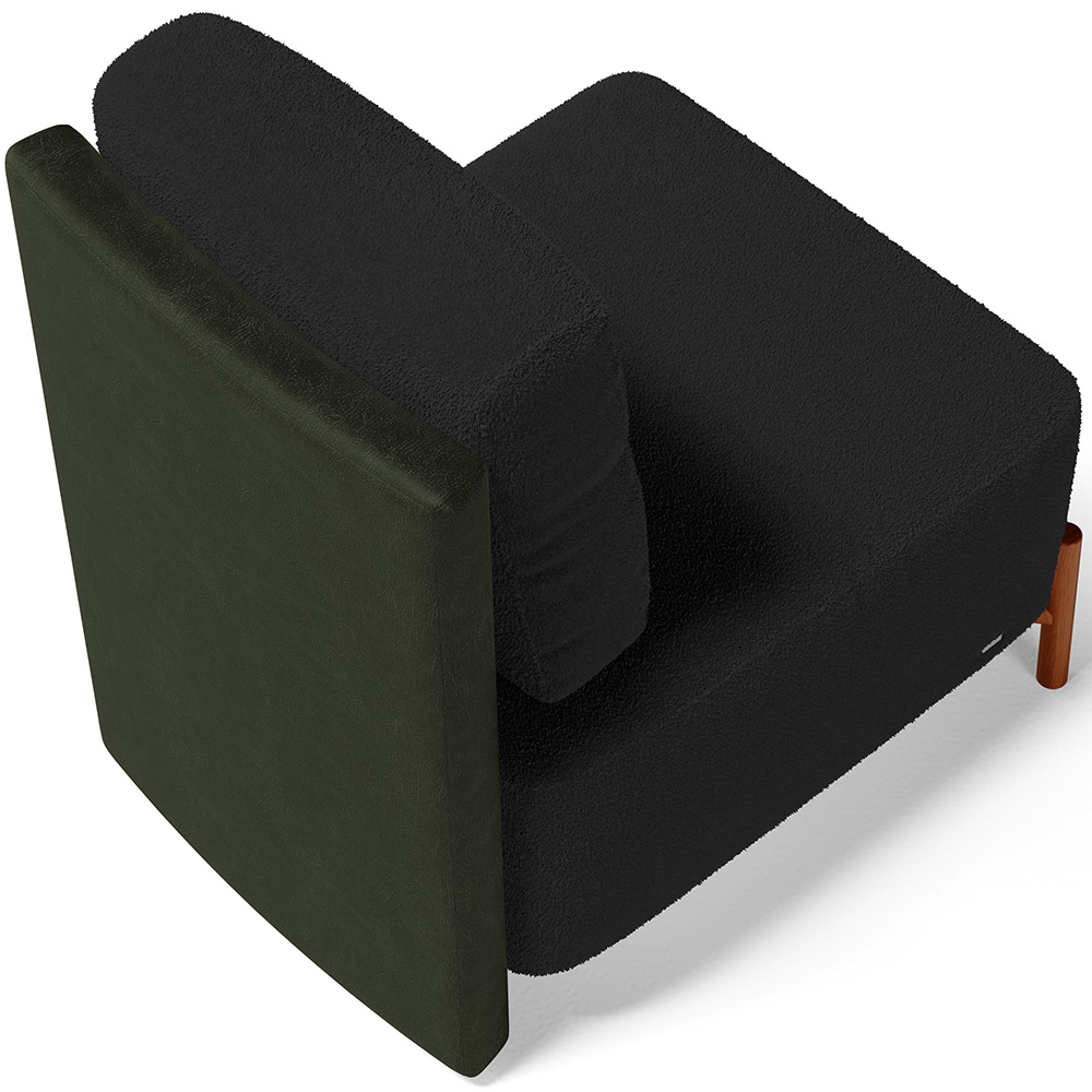 Kit 02 Poltronas Decorativas Sala de Estar Living Hungria L02 Couríssimo Verde Bouclê Preto - Lyam