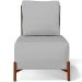 Kit 02 Poltronas Decorativas Sala de Estar Living Hungria L02 Couríssimo Verde Linho Cinza - Lyam