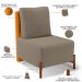 Kit 02 Poltronas Decorativas Sala de Estar Living Hungria L02 Couríssimo Whisky Bouclê Bege - Lyam