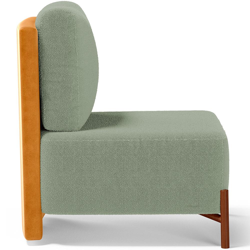 Kit 02 Poltronas Decorativas Sala de Estar Living Hungria L02 Couríssimo Whisky Bouclê Oliva - Lyam