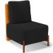 Kit 02 Poltronas Decorativas Sala de Estar Living Hungria L02 Couríssimo Whisky Bouclê Preto - Lyam