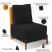 Kit 02 Poltronas Decorativas Sala de Estar Living Hungria L02 Couríssimo Whisky Bouclê Preto - Lyam