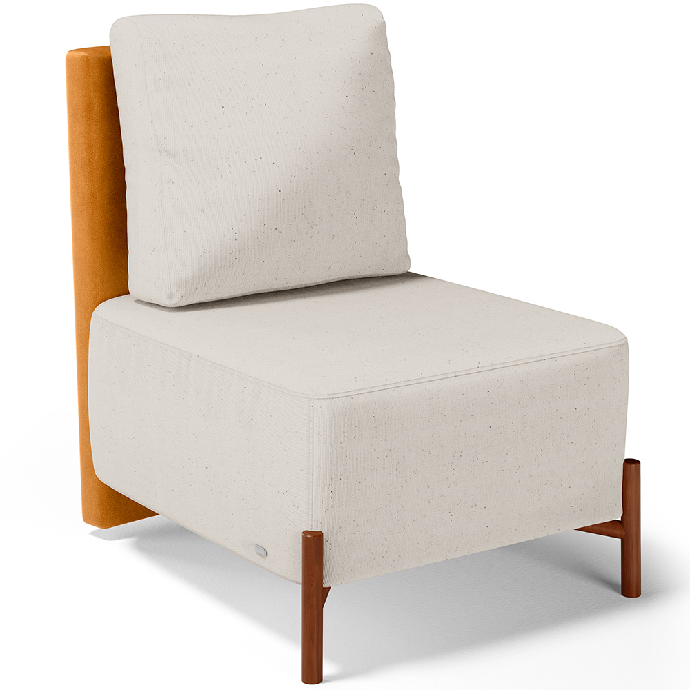 Kit 02 Poltronas Decorativas Sala de Estar Living Hungria L02 Couríssimo Whisky Linho Cru - Lyam