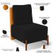 Kit 02 Poltronas Decorativas Sala de Estar Living Hungria L02 Couríssimo Whisky Suede Preto - Lyam