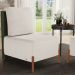 Kit 02 Poltronas Decorativas Sala de Estar Living Pés Madeira Hungria L02 Couríssimo Verde Linho Cru - Lyam