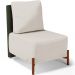 Kit 02 Poltronas Decorativas Sala de Estar Living Pés Madeira Hungria L02 Couríssimo Verde Linho Cru - Lyam
