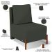 Kit 02 Poltronas Decorativas Sala de Estar Living Pés Madeira Hungria L02 Couríssimo Verde Linho Verde Musgo - Lyam