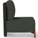 Kit 02 Poltronas Decorativas Sala de Estar Living Pés Madeira Hungria L02 Couríssimo Verde Linho Verde Musgo - Lyam