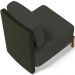 Kit 02 Poltronas Decorativas Sala de Estar Living Pés Madeira Hungria L02 Couríssimo Verde Linho Verde Musgo - Lyam