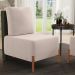 Kit 02 Poltronas Decorativas Sala de Estar Living Pés Madeira Hungria L02 Couríssimo Verde Suede Bege - Lyam