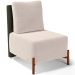 Kit 02 Poltronas Decorativas Sala de Estar Living Pés Madeira Hungria L02 Couríssimo Verde Suede Bege - Lyam