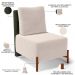Kit 02 Poltronas Decorativas Sala de Estar Living Pés Madeira Hungria L02 Couríssimo Verde Suede Bege - Lyam