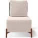 Kit 02 Poltronas Decorativas Sala de Estar Living Pés Madeira Hungria L02 Couríssimo Verde Suede Bege - Lyam