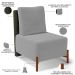 Kit 02 Poltronas Decorativas Sala de Estar Living Pés Madeira Hungria L02 Couríssimo Verde Suede Cinza - Lyam