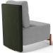 Kit 02 Poltronas Decorativas Sala de Estar Living Pés Madeira Hungria L02 Couríssimo Verde Suede Cinza - Lyam