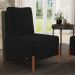 Kit 02 Poltronas Decorativas Sala de Estar Living Pés Madeira Hungria L02 Couríssimo Verde Suede Preto - Lyam