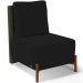 Kit 02 Poltronas Decorativas Sala de Estar Living Pés Madeira Hungria L02 Couríssimo Verde Suede Preto - Lyam