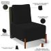Kit 02 Poltronas Decorativas Sala de Estar Living Pés Madeira Hungria L02 Couríssimo Verde Suede Preto - Lyam
