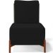 Kit 02 Poltronas Decorativas Sala de Estar Living Pés Madeira Hungria L02 Couríssimo Verde Suede Preto - Lyam