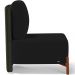 Kit 02 Poltronas Decorativas Sala de Estar Living Pés Madeira Hungria L02 Couríssimo Verde Suede Preto - Lyam