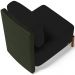 Kit 02 Poltronas Decorativas Sala de Estar Living Pés Madeira Hungria L02 Couríssimo Verde Suede Preto - Lyam