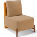 Kit 02 Poltronas Decorativas Sala de Estar Living Pés Madeira Hungria L02 Couríssimo Whisky Bouclê Mostarda - Lyam
