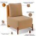 Kit 02 Poltronas Decorativas Sala de Estar Living Pés Madeira Hungria L02 Couríssimo Whisky Bouclê Mostarda - Lyam