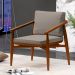 Kit 02 Poltronas Decorativas Sala de Estar com Cintas de Corano Lavínia B04 Linho Bege - Lyam Decor